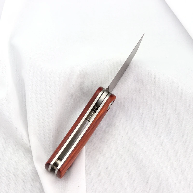 Mažas razor kietmedžio sulankstomas peilis, D2 medžiagos ašmenys kietmedžio rankena lauko kempingas praktinių mažas sulankstomas skustuvas, vaisių foldi