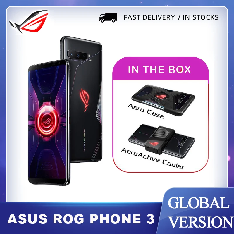 ASUS rog telefonas 3 ZS661KS Pasaulio Versiją, 12 GB RAM 512 GB ROM Snapdragon 865+ Žaidimų Telefonas 5G smartphone 