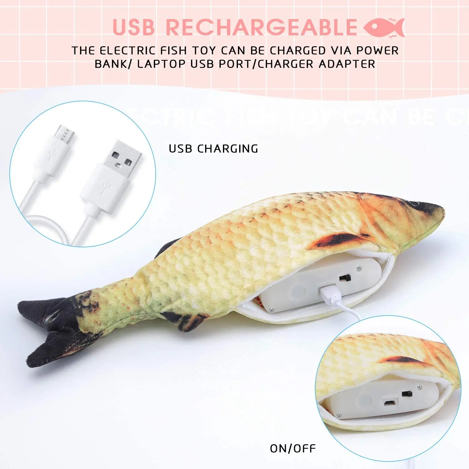 Realus Pliušinis Modeliavimas Elektros Lėlės Žuvų Šokių Juda Žuvų Juokingas Interaktyvus Augintiniai Kačių Žaislai USB Įkrovimo Dovanos Vaikams