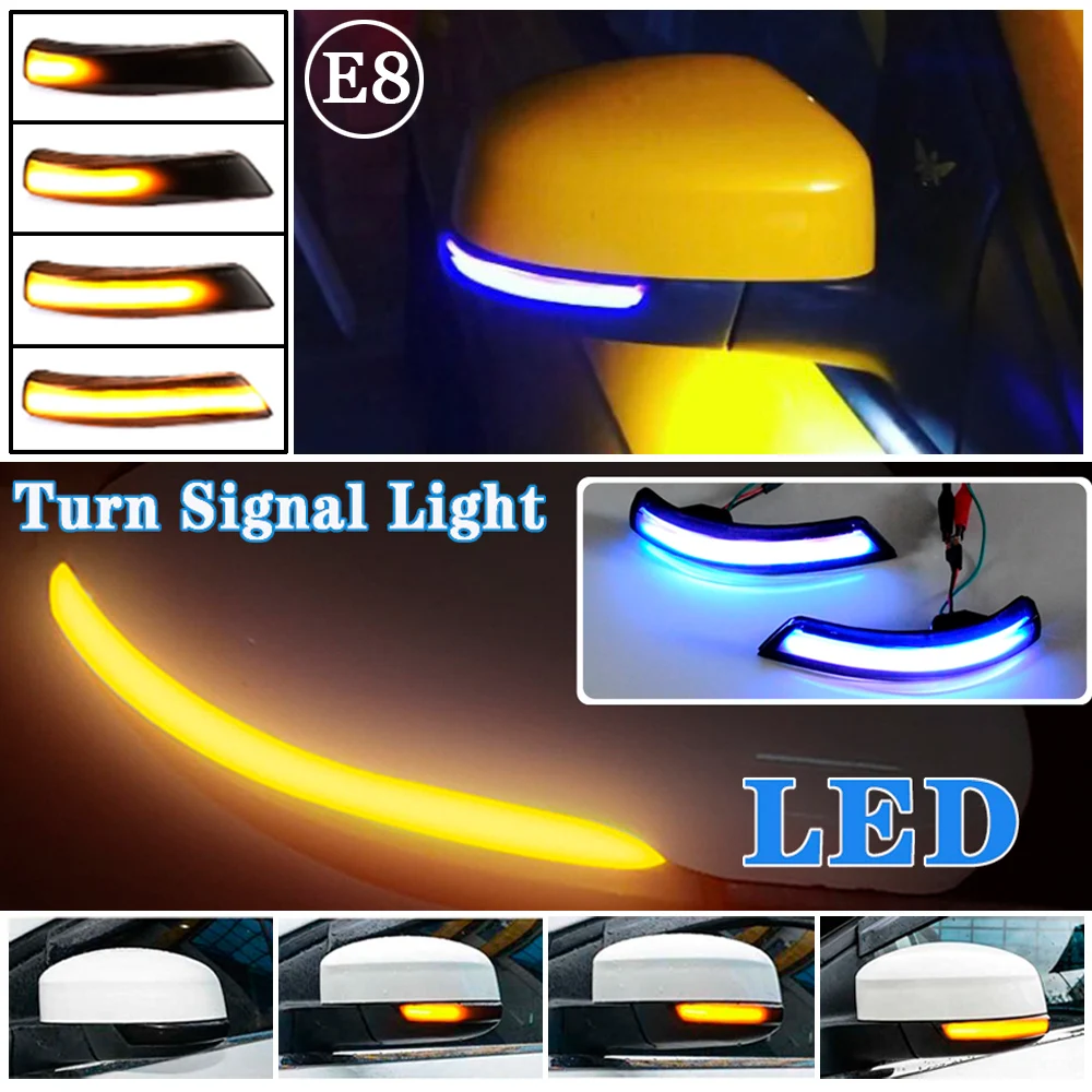 Black Dinamiškas Posūkio Signalo Lemputė LED Šoninis galinio vaizdo Veidrodis Eilės Indikatorius, Indikatorių Lempa Ford Focus 2 3 Mk2 Mk3 Mondeo Mk4