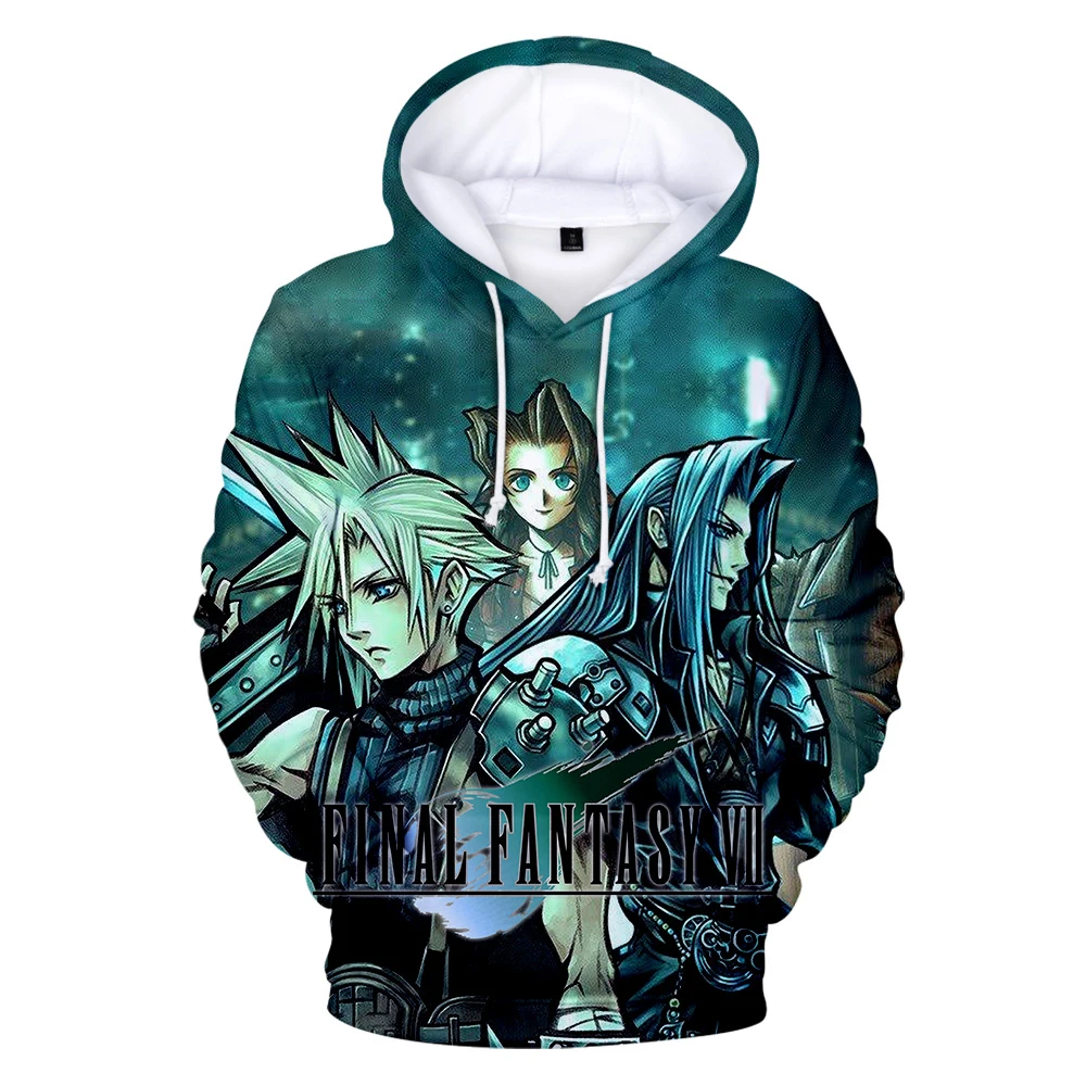 Geriausias pardavėjas Hoodies Final Fantasy 7 3D Hoodies Vyrų/moterų palaidinukė Rudens Žiemos Harajuku Vyrų Hoodie Mados Puloveris didelis dydis