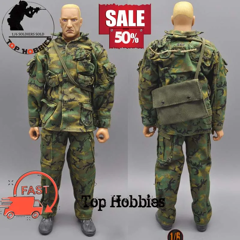 1:6 Kareivis Karinis Modelis Šiuolaikinės Specialiosios Pajėgos Džiunglių Kamufliažas Kovoti Su Įranga Drabužių Kostiumas, Batai, Tinkami 12