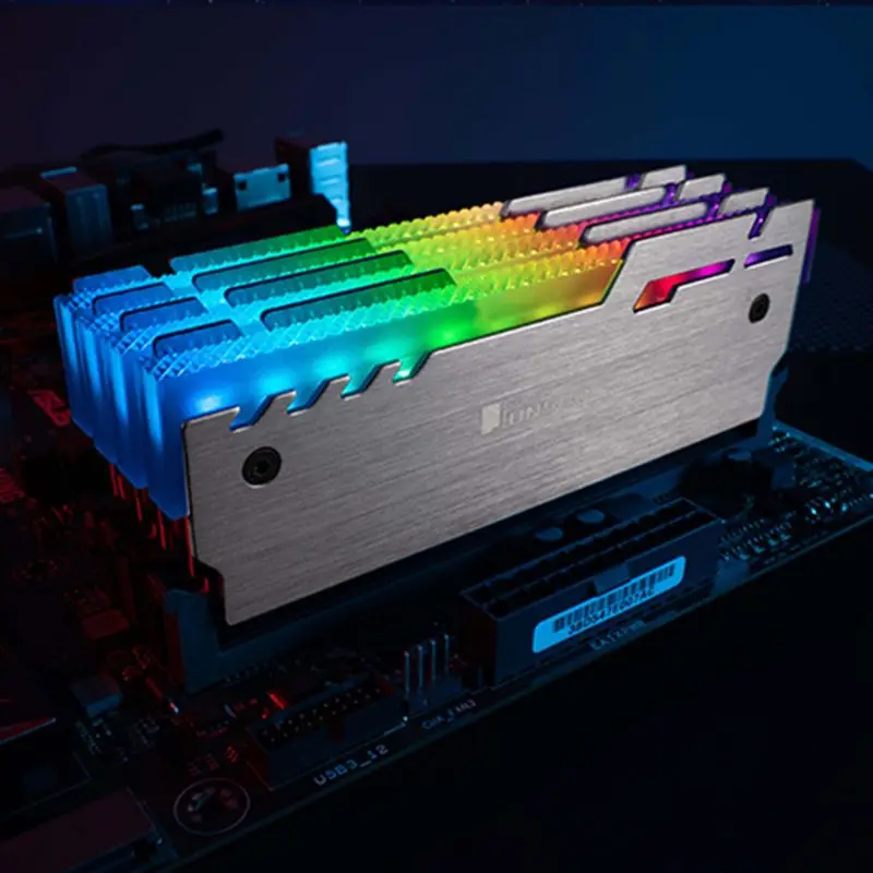 NC-3 Atminties Aušintuvas Žėrintis Vėsinimo Liemenė RGB Spalvinga Šviesos Automatiškai Pasikeičia Aliuminio Radiatorių Darbalaukio RAM Heatsink