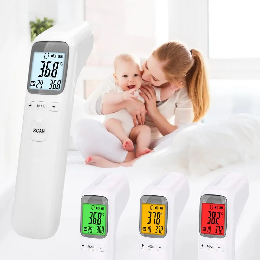Infraraudonųjų Spindulių Skaitmeninis Elektroninis Termometras Multi-Purpose Ne-Kreipkitės Išmatuoti Temperatūrą Ginklą Kūdikių Suaugusiųjų Kaktos Temperatūros Matuoklis