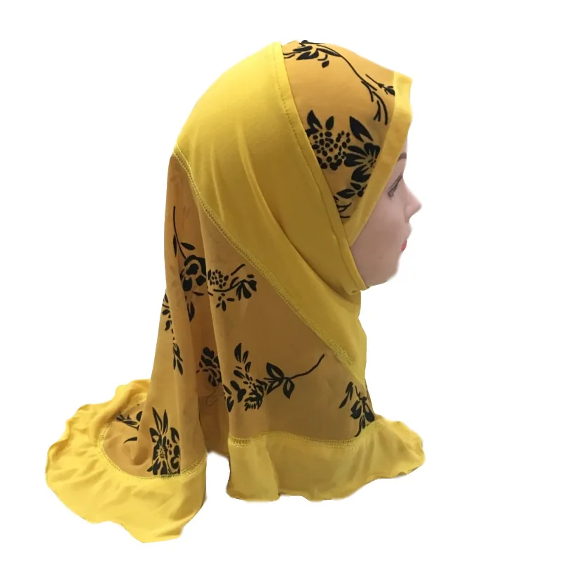 Musulmonų Vaikai Mergaičių Hijab Islamo Skarelė Gėlė Šalikas Vienas Gabalas Amira Vaikų Ramadanas Artimųjų Rytų Pilnas Draudimas Wrap Dangtis