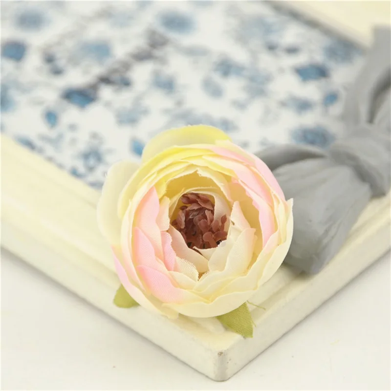 30pcs 4cm dekoratyvinis Mini Šilko Rožės Pumpuras Dirbtinis Scrapbooking Gėlių Galvos, Vestuvių Dekoravimas 