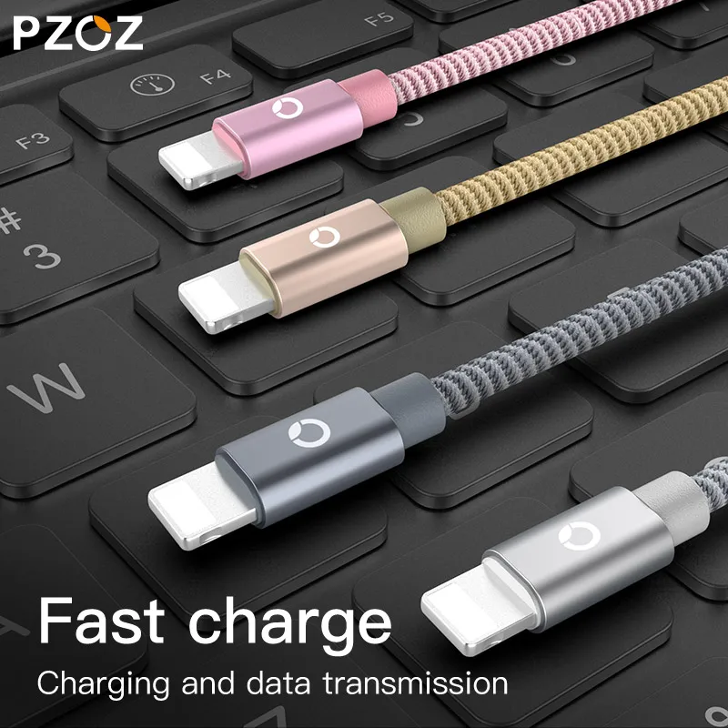 PZOZ iPhone Įkroviklis, usb kabelis 2.4 Greito Įkrovimo Mobilųjį Telefoną Įkrauti ipad iphone kabelis X Xr Xs max Plius 8 7 6s 5 SE Laido