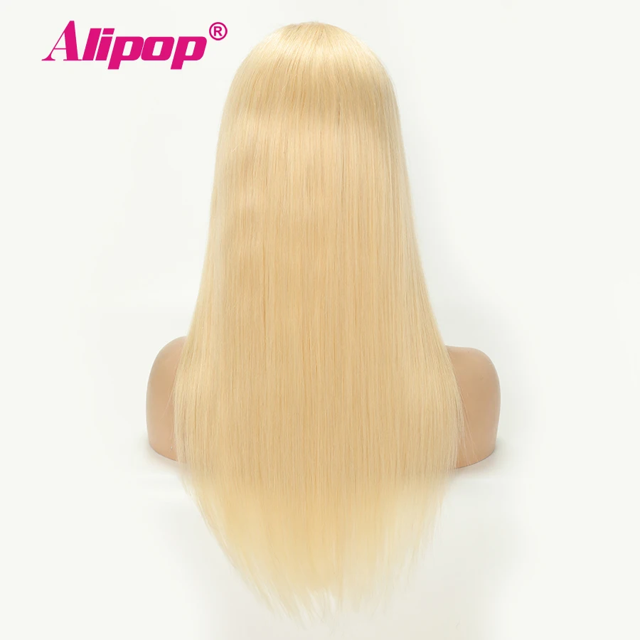 Alipop 613 Spalvos Glueless 13x4 Nėriniai Priekiniai Žmogaus Plaukų Perukai Su Kūdikio Plaukų PrePlucked Brazilijos Tiesūs Šviesūs Ne Remy