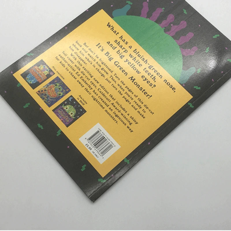 Eikit Big Green Monster Mokymosi anglų Kalba, Knygos Vaikams Klasėje Apdailos Montessori Skaityti Nuotrauką Popierinių Knygų