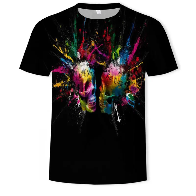 BUČINYS Sunkiosios Muzikos Cool Classic Rock Band Kaukolės galvą, t-marškinėliai Mados Rocksir Marškinėliai Vyrams 3D T-Shirt DJ Marškinėlius vyriški Marškiniai