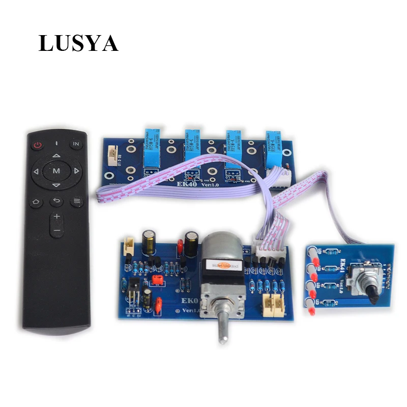 Lusya Nuotolinio Preamp garso Valdymas 4-būdų, kaip Garso Įvesties Signalų perjungimo svirties Perjungimo + Mute HIFI Stiprintuvas Valdybos Atnaujinti T0006