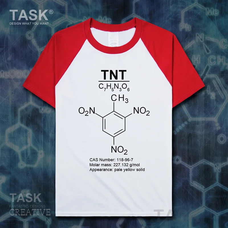 Sprogimo TNT Molekulinė Formulė Chemija Tema marškinėliai naujas Viršūnes t shirt mens drabužius trumpomis rankovėmis Mados summercotton 01