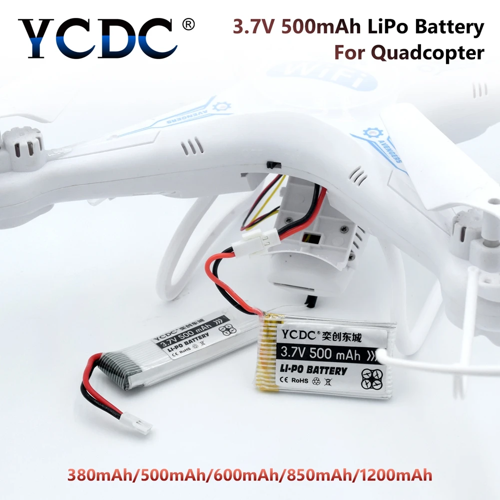 YCDC NAUJŲ ENERGIJOS Atnaujintas Hubsan H107 Boružė RC Quadcopter 25C), 3,7 V 380mAh 500mAh 800mAh 1200mAh Lipo Baterija 3.7 Lipo