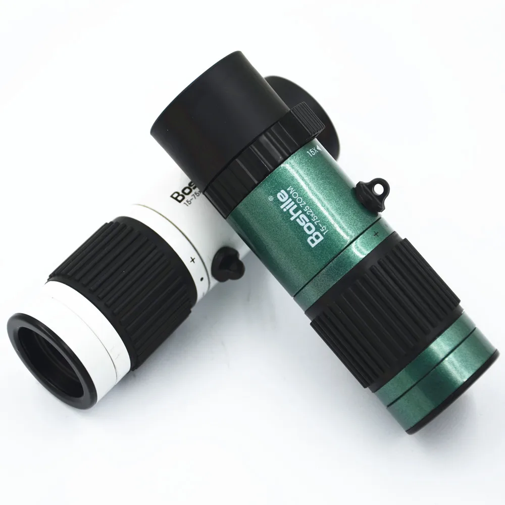 15-75X25 MINI Zoom Monokuliariniai Teleskopas BAK4 Žiūronas Spotting scope Medžioklės Kelionių Įrankiai su Nemokama Trikojo