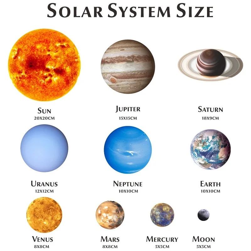 9pcs/set 9 Planetos Saulės Sistemos Liuminescencinės Sienos Klijuoti Visatos, Planetos, Galaktikos Šviesos Sienų Lipdukai 