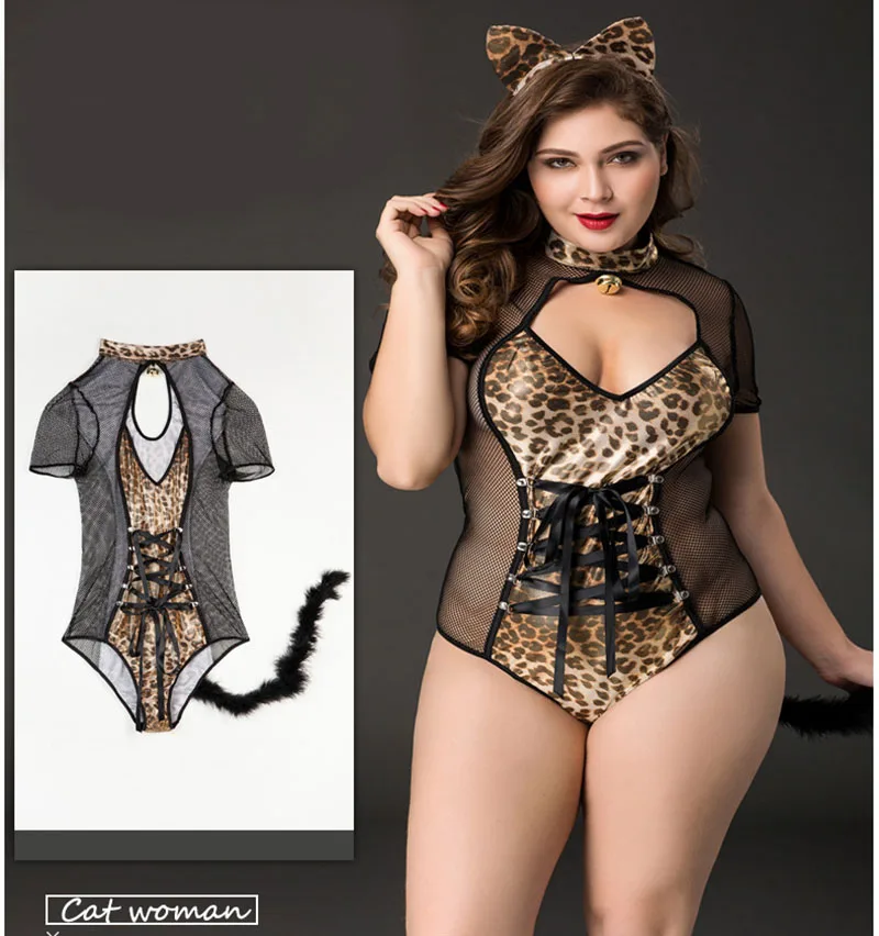Moterų Sexy, Leopardas Didelio Dydžio Catwoman Kostiumas Rinkinys Sexy borto šaudymą Akių Cosplay Vienodas Pagunda
