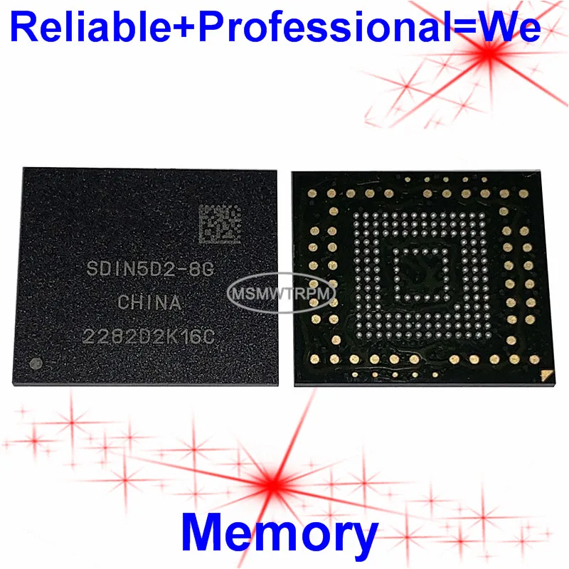 SDIN5D2-8G BGA153Ball EMMSP 8GB Mobilephone Atminties Naujos originalios ir naudotų Lituojamas Kamuolius, Išbandyta, GERAI