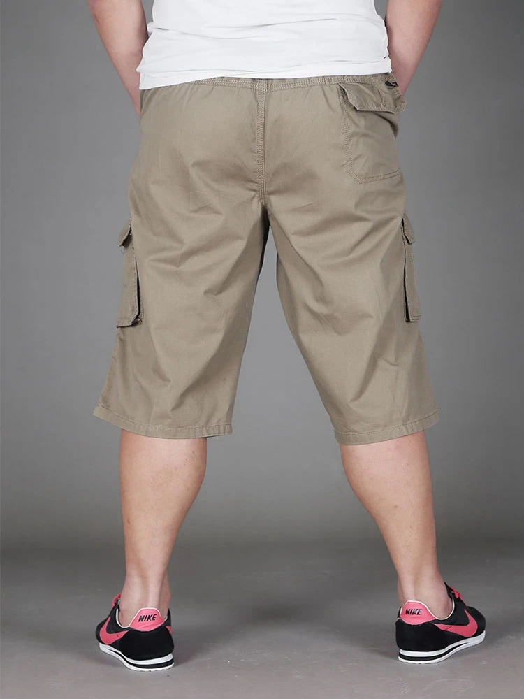 Vasaros plius dydžio krovinių šortai atsitiktinis 3XL-8XL klubų 142CM vyrų plius dydis apkarpyti kelnės elastingos juosmens užtrauktukas kišenėje hip-hop ' o kelnes