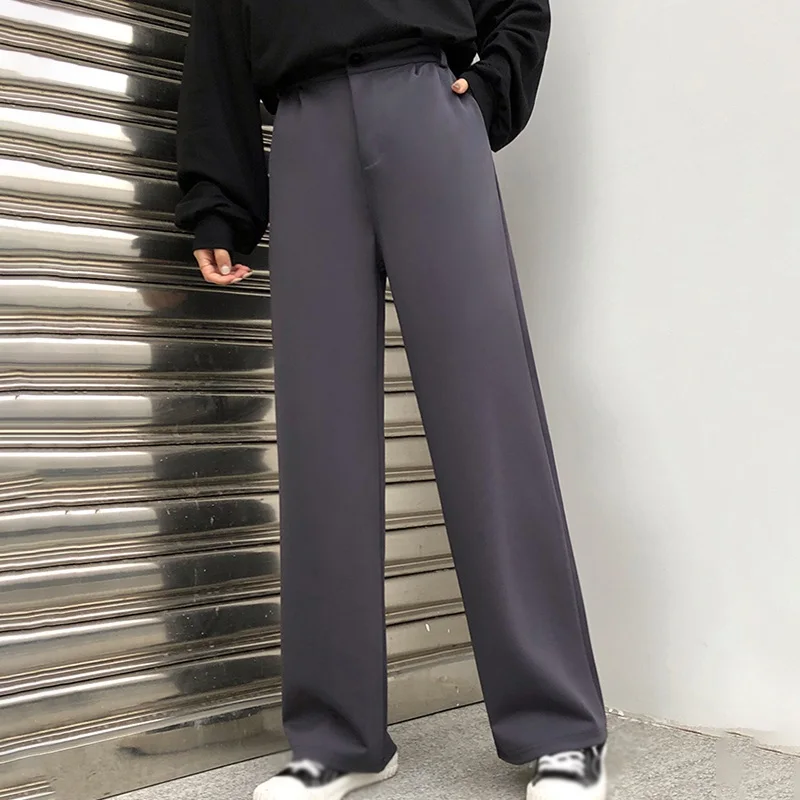 ETOSELL Moterų Aukšto Juosmens Moterų Kostiumas Kelnės Mados Streetwear Ponios Laisvas Kelnes Atsitiktinis Moterų Grindų-ilgio, Pločio Kojų Kelnės