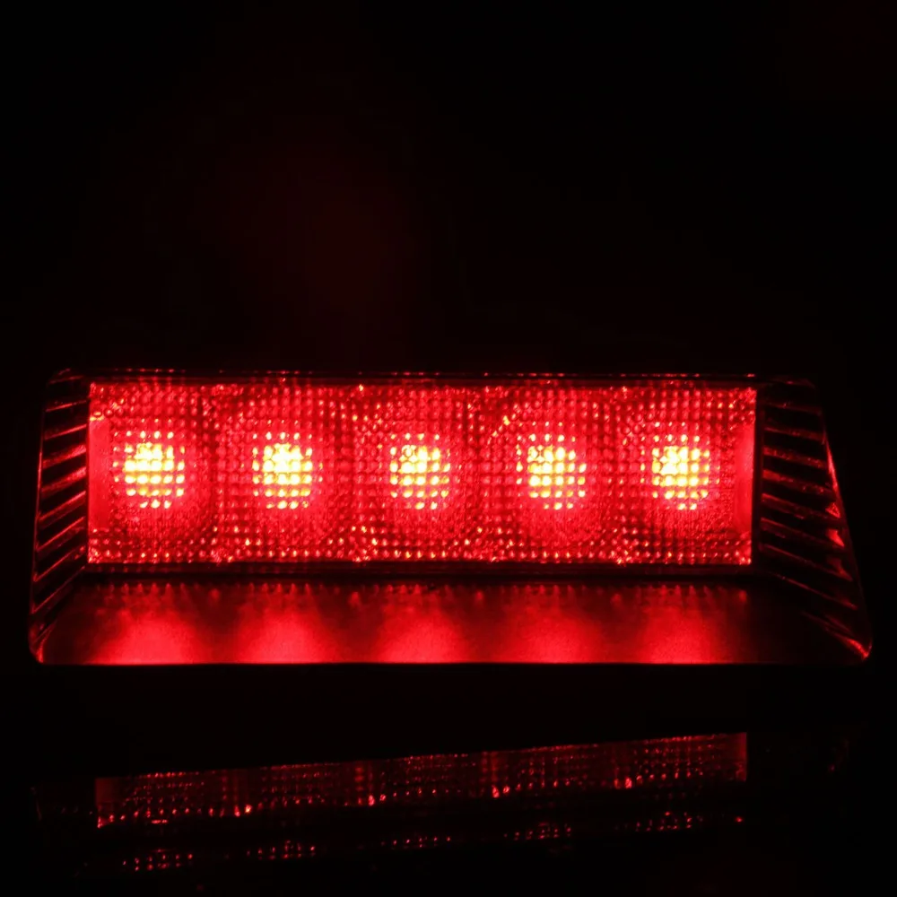 POSSBAY Universalus Raudona Lempa 5LED Automobilių Trečioji 3-iosios Stop Stabdžiai Auto Krovinių Uodegos Šviesos Saugos Apšvietimo Įspėjimo Automobilių Stiliaus Galiniai Žibintai