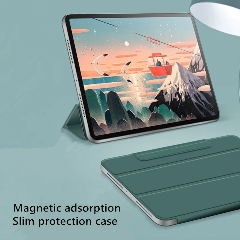 Magnetinio Smart Case for iPad Pro 12.9 2020 PU Odos Šlepetės Stovi Dangtelis, skirtas 