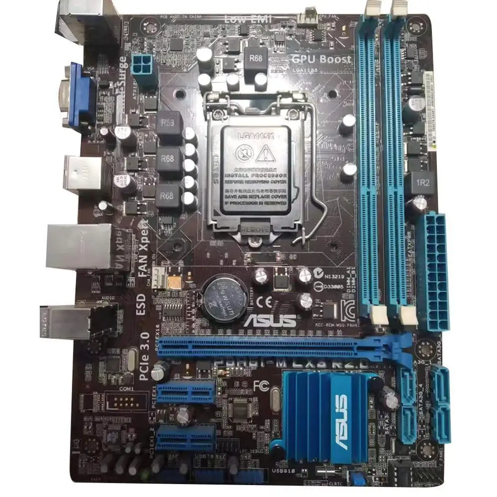 Už ASUS GA-H61M-S1 Darbastalio Plokštė H61 Lizdas, i5, i3 LGA Originalaus BIOS Naudojamas DDR3 16G H61M-DS1 Mainboard 1155 i7 2021