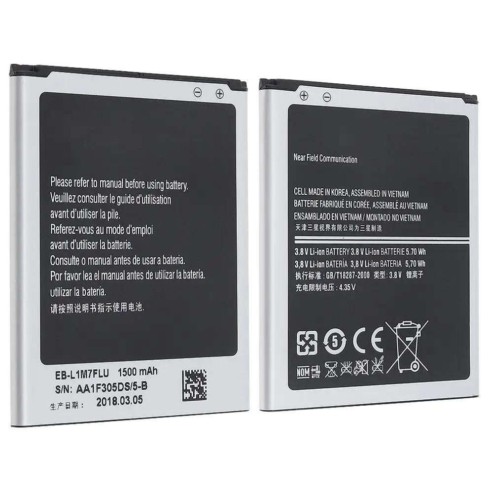 1500mAh 3.8 V Įkrovimo Built-in Li-ion Bateriją Telefono Akumuliatorius Samsung I8160 / S7572 / 7562i / S3min