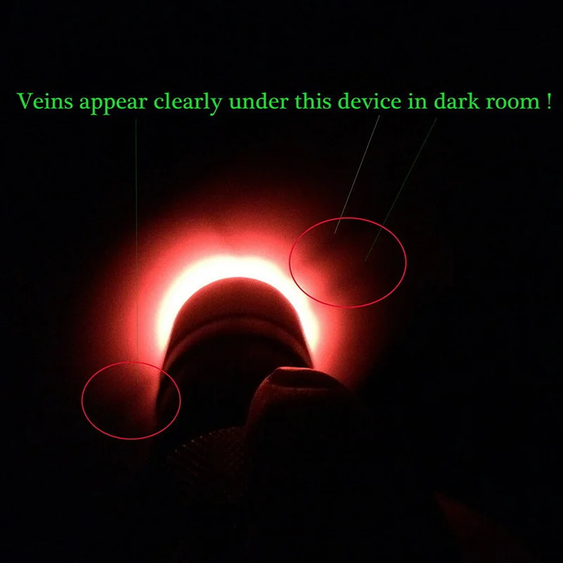 Nešiojamų Raudonas LED Žibintuvėlis Venų Finder Įrankis Transiliuminatorius Venų Viewer LB88