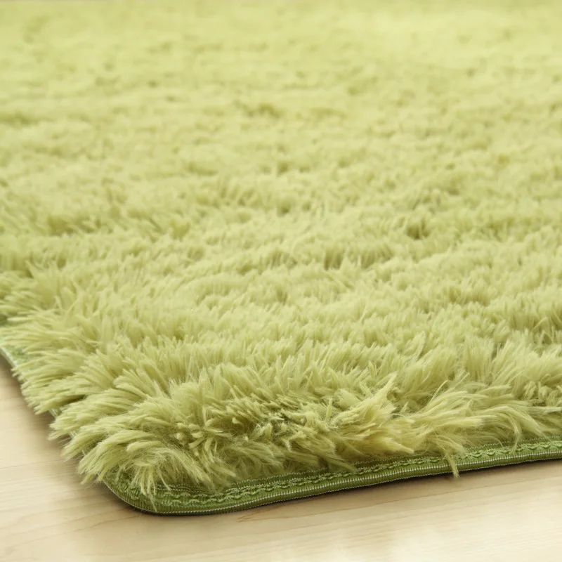 16 naujų Spalvų plauti šilko plaukų neslidus kilimų kambarį kavos staliukas, antklodė, Miegamojo lovos kilimėlis jogos kilimėlių vientisų spalvų pliušinis