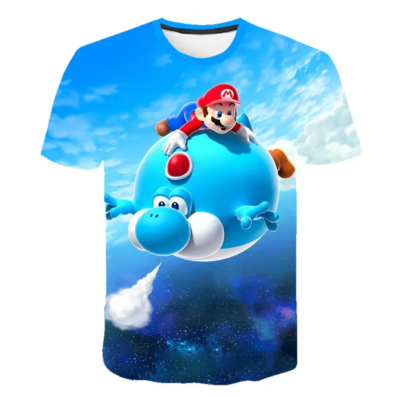 Berniukai Mario marškinėliai SuperMario Spausdinti Drabužiai Mergaitėms 3D Juokingi marškinėliai Kostiumas Vaikams 2020 metų vasaros Drabužiai Vaikams, Kūdikių Trišakiai Tshirts