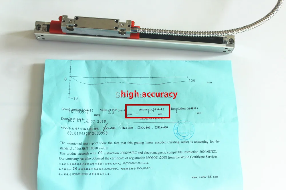 KINIJOS slim tiesinės skalės 16*16 mm skerspjūvio KA200 linijinis encoder 5micron rezoliucija