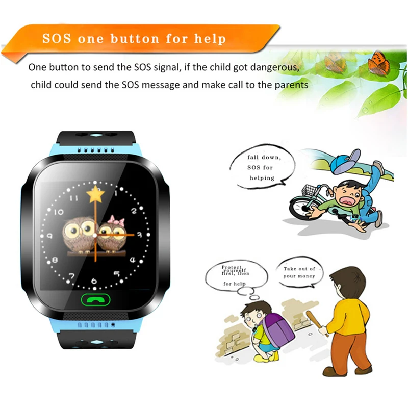 Q02 Vaikų Smart Žiūrėti vaizdo Kameros Apšvietimo Jutiklinis Ekranas SOS Skambučio LBS Stebėjimo Vieta Finder Vaikams Baby LED Sporto Smart Žiūrėti
