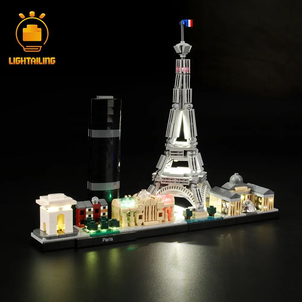 LIGHTAILING LED Šviesos Rinkinys Architektūros Paryžiaus Apšvietimo Komplektas Suderinama Su 21044 (neįeina Modelis)