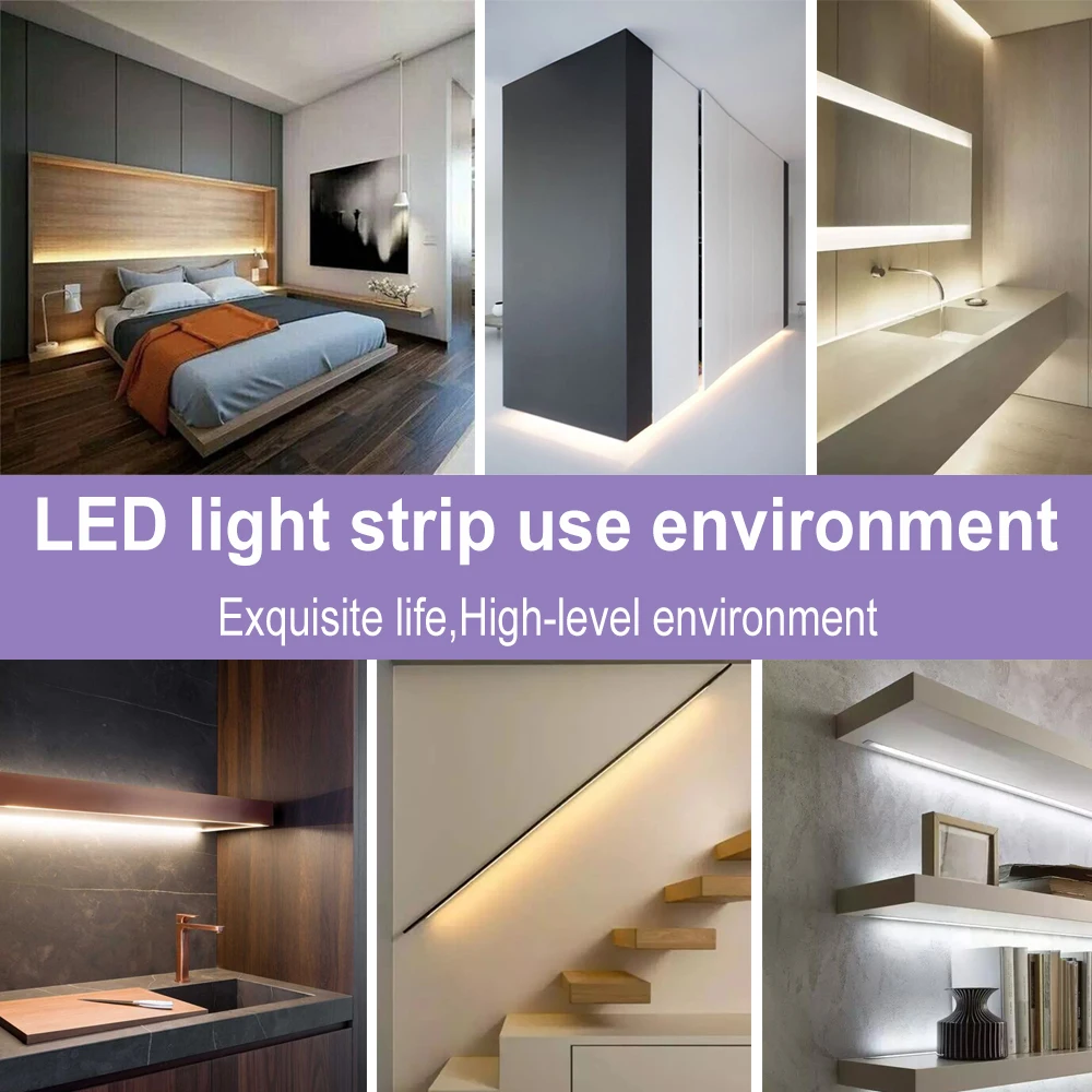USB LED Juostelės šviesos srautą galima reguliuoti Virtuvės Spintoje Šviesos Juosta 5V LED Juostelės Šviesos Vandeniui Fita LED Apšvietimo Spinta Lankstus Spinta Lempos