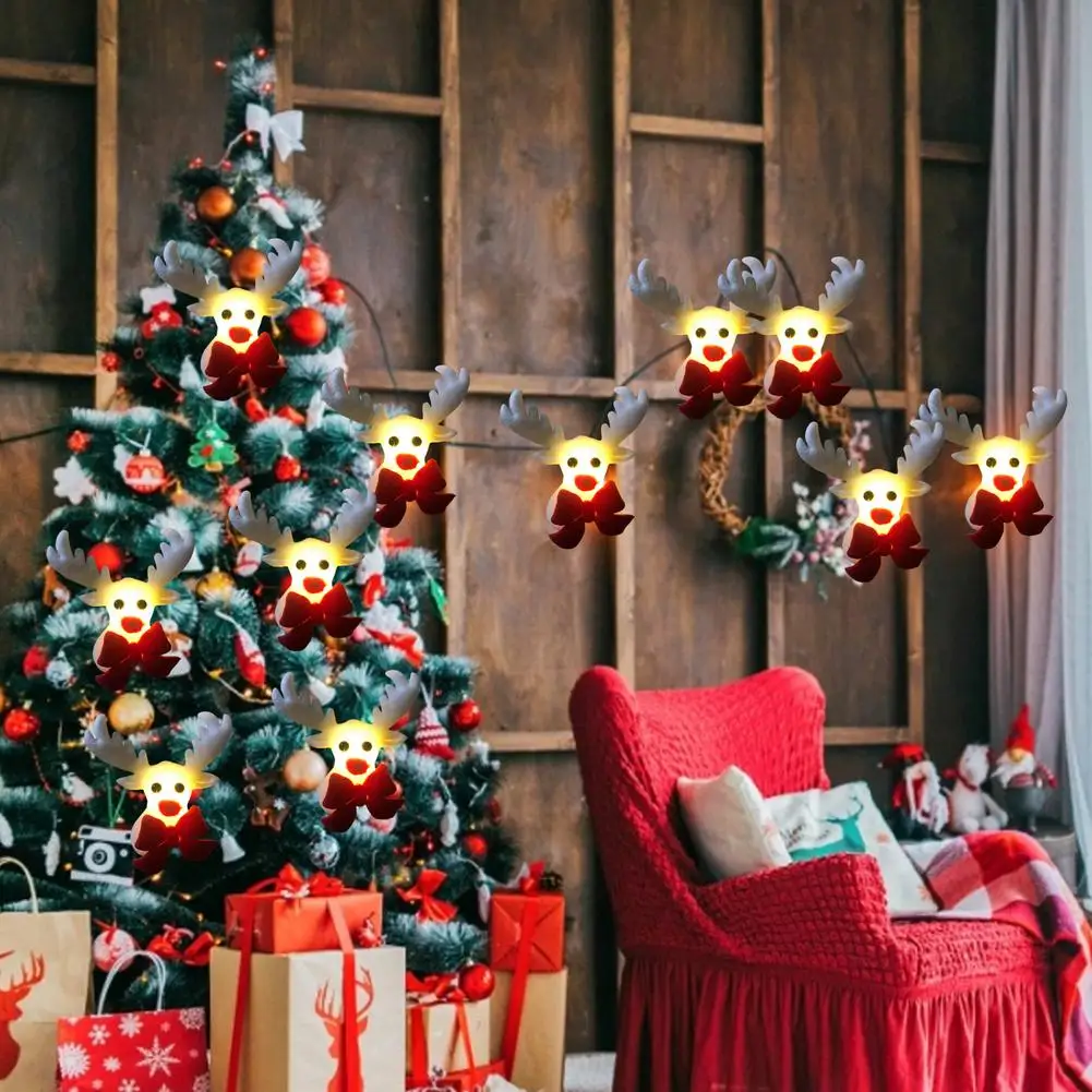 Kalėdų Pasakų Žibintai Elnias LED Žibintai, Baterija Lemputė, Kalėdų Eglučių Žiburiai Xmass Dekoracija Namuose Dovanos Naujųjų Metų 2021