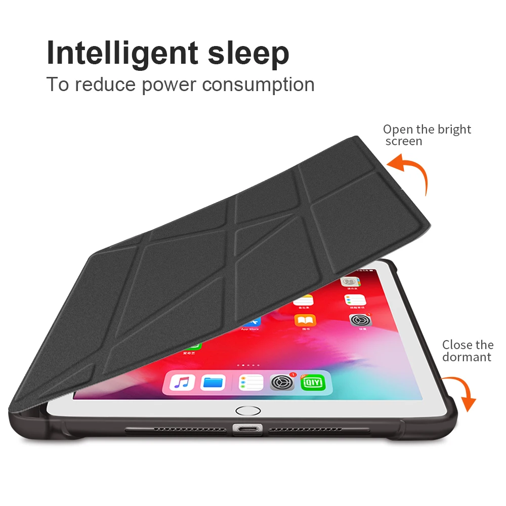 IPad 10.2 2019 2020 Atveju A2197 A2270 PU Odos Silikono Smart Cover iPad 10.2 8 7 Gen Atveju su Pieštukas Turėtojas
