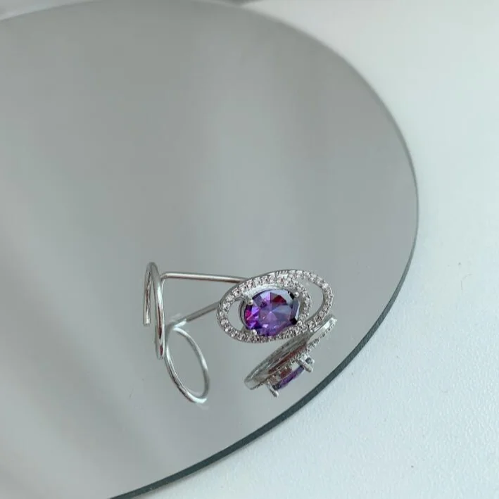 Jennifer ' s blizgučiai cirkonis atidarymo žiedas nagų apvalkalas iš chic minimalistinio dizaineris kalnų krištolas piršto žiedą