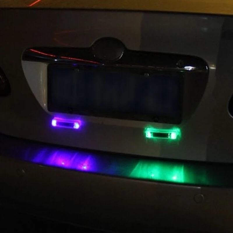 LED RGB Universalus AUTO Belaidžio Saulės Daugiafunkcinis Tinklo Šviesos Pažangios Kontrolės Lipdukas Automobilių Mirksi Šviesos Apdaila