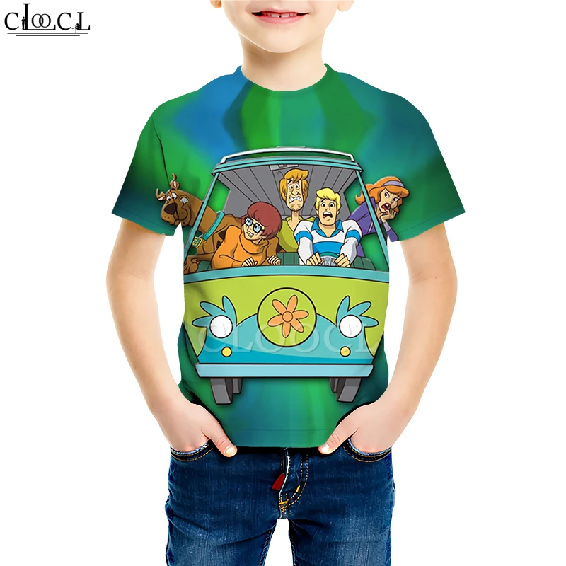 Šeimos Įrengtas Animacinių filmų Scooby Doo T Marškinėliai Berniukui, Mergina 3D Spausdinimo Klasikinis Anime Skalikas Tees Kūdikių Juokinga Viršūnes Jaunimo Laisvalaikio Vaikams Puloveriai