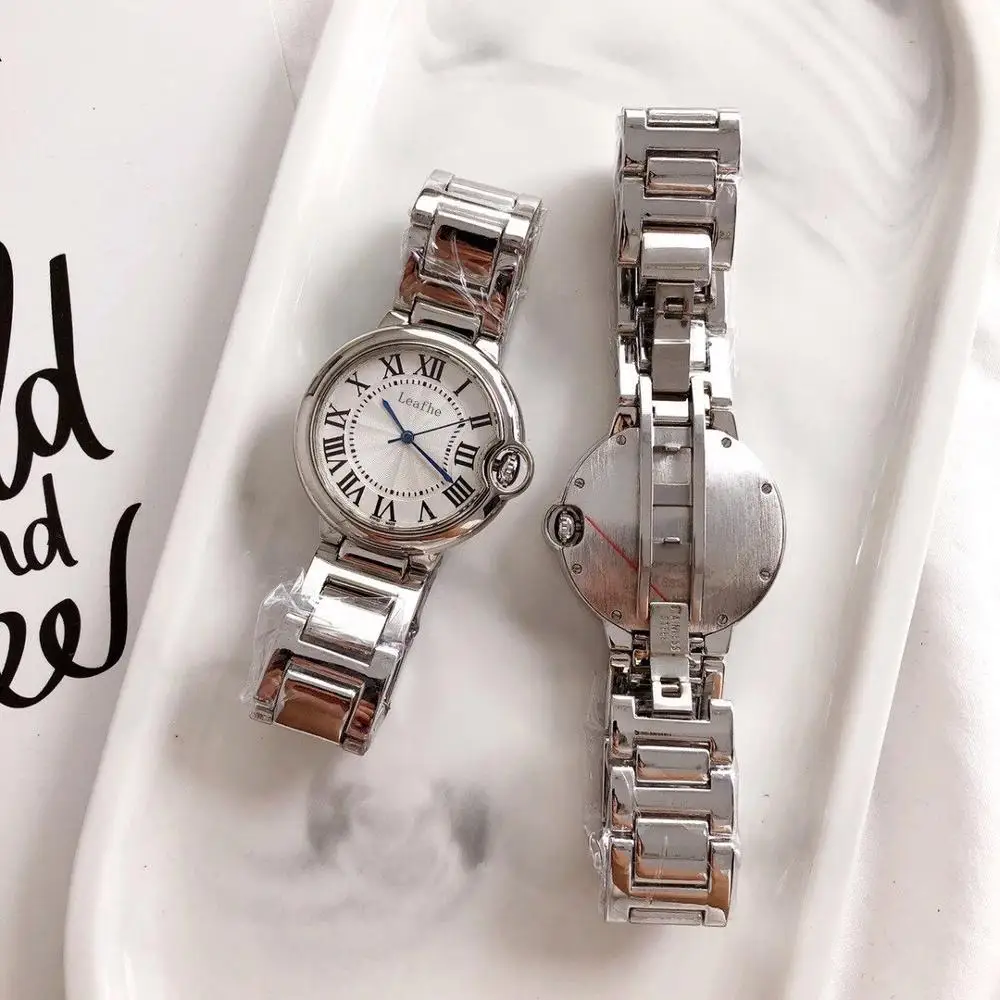 Mados Sidabro Nerūdijančio prekės ženklo moterų Laikrodžiai Kvarcinis Laikrodis Ponios, Mergaitės Žinomų Moterų pink Laikrodis Montre Femme reloj