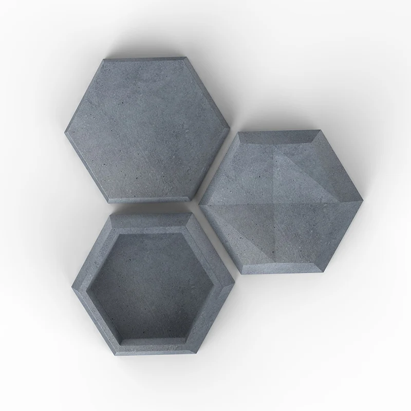 Cemento sienos plytų silikono formos geometrinės cemento sienos pasta pelėsių gipso sienos plytų silikono formos kūrybos floortile pelėsių