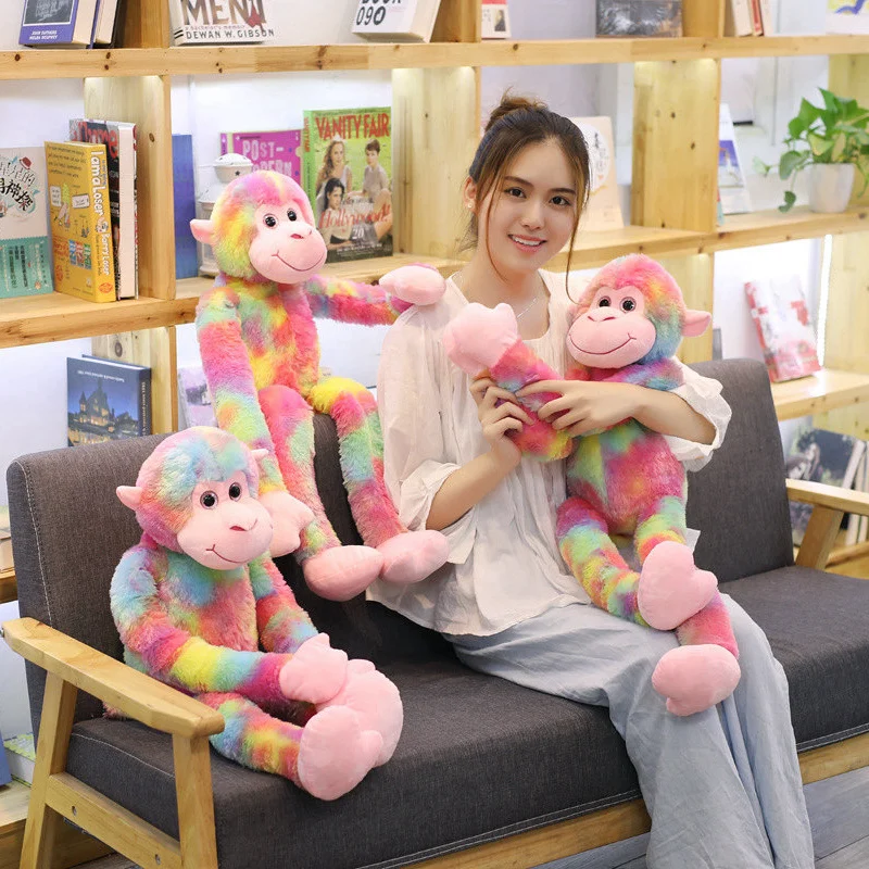 1pc 80cm Naujos Ilgos rankos Beždžionė Pliušiniai Žaislai Animacinių filmų Orangutan Mielas Įdaryti Žaislas Lėlės Vaikams, Vaikų Berniukų Gimtadienio Dovana