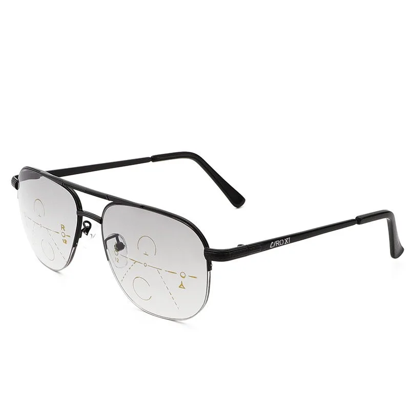 Zerosun progressive skaitymo akiniai nuo saulės vyrams, moterims multifocal skaityti akinius toli netoli peržiūrėti akiniai pilkas/rudas objektyvas UV400