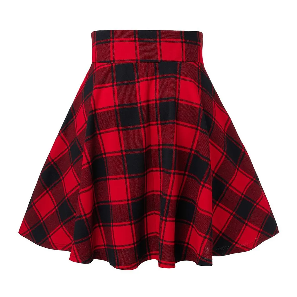 2020 sijonas Moterų Mados Seksualus Atsitiktinis Grotelės Spausdinimo Sujungimas Frenulum-line Mini Sijonas, sijonai, moteriški pledas sijonas