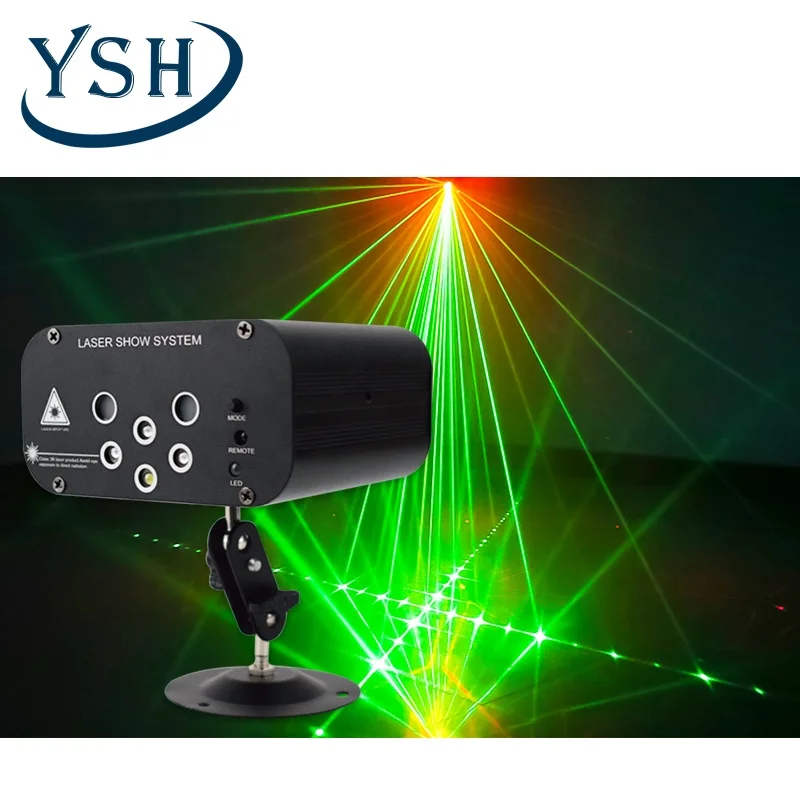 YSH Disco Šviesos 6 Pluoštą 64 Modelio LED lazeris Lazerio Projektorius Kalėdinis vakarėlis DJ Šviesos Balso Aktyvuota Diskoteka Kalėdų, Vestuvių