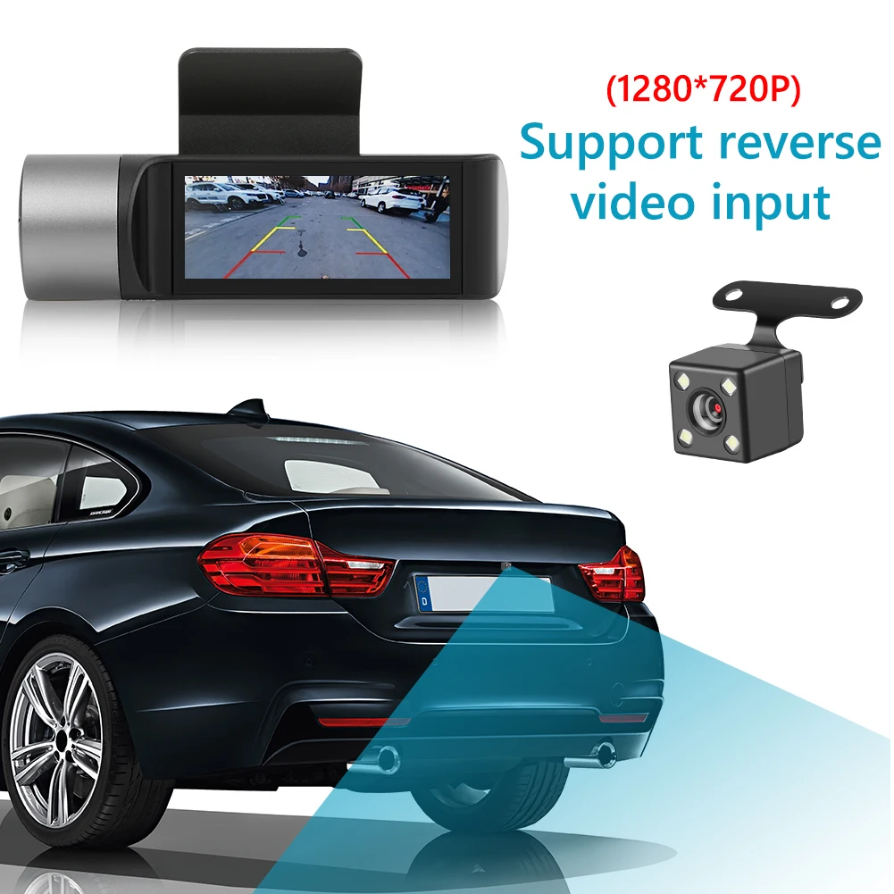 H18 Full HD 1080P Automobilių DVR Kamera 3.16 colių Ekranas 130 Laipsnių Lęšis prietaisų Skydelio Kamera su Galinio vaizdo Kamera Automobilio DVR Brūkšnys Fotoaparatas