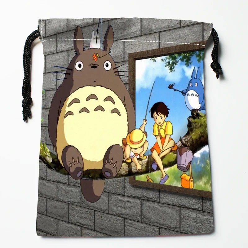 Hayao Miyazaki Totoro Raišteliu Maišeliai Dulkėms Mados Modelio Spausdinimo Saugojimo Krepšiai Berniukų, Mergaičių Gimtadienio Dovanų Maišelis Dydis 18X22cm