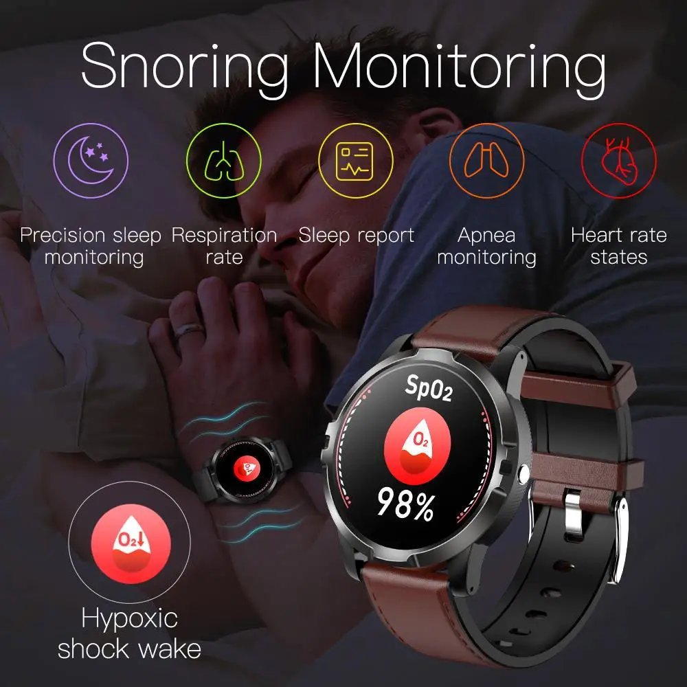 Bakeey GO3 EKG HRV Širdies ritmo Monitorius Apyrankės 10 Sporto Rūšių Kraujo Spaudimo Deguonies Tracker Dial Pakeisti IP67 Smart Žiūrėti