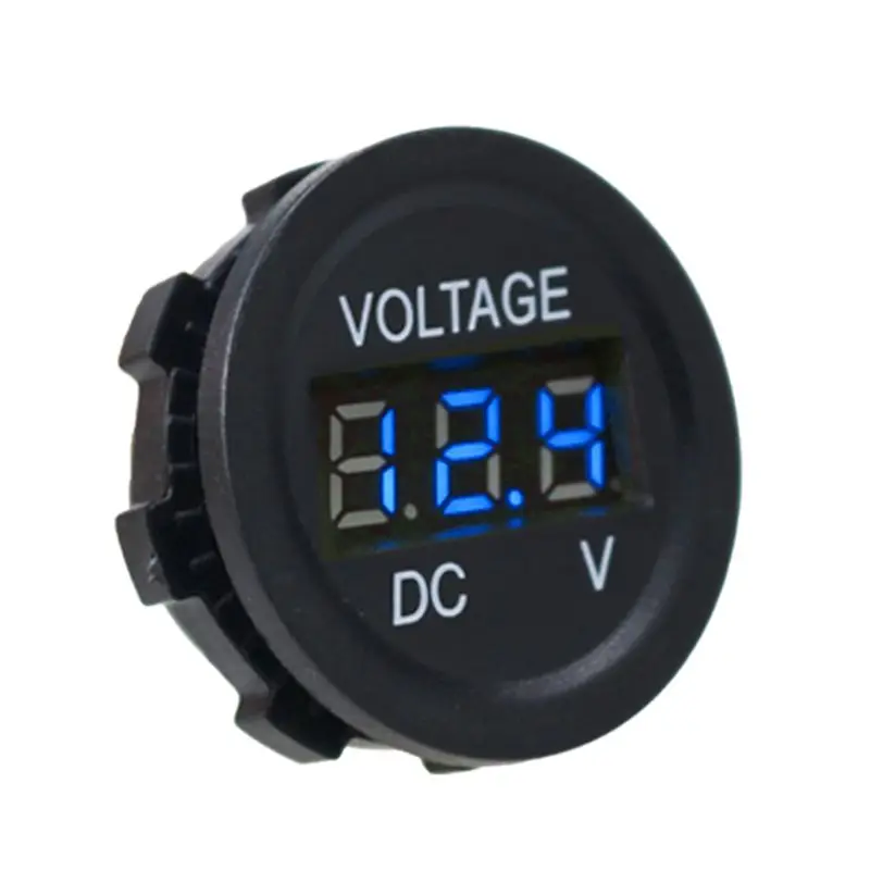 6-30 V Skaitmeninis LED Ekranas Voltmeter Mini DC Įtampos Matuoklis Matuoklis Automobilį, Motociklą D2TD