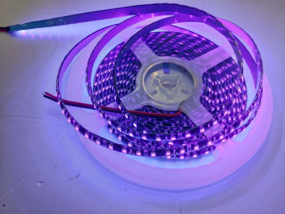 Juoda pcb 16,4 ft 5M Ultravioletinių UV led juostelės 2835 SMD Violetinė 600 Flex LED Juostelės Šviesos Warterproof 12V Bill Autentiškumo testas